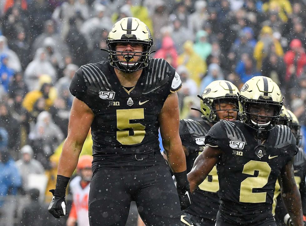 Purdue defensive end George Karlaftis