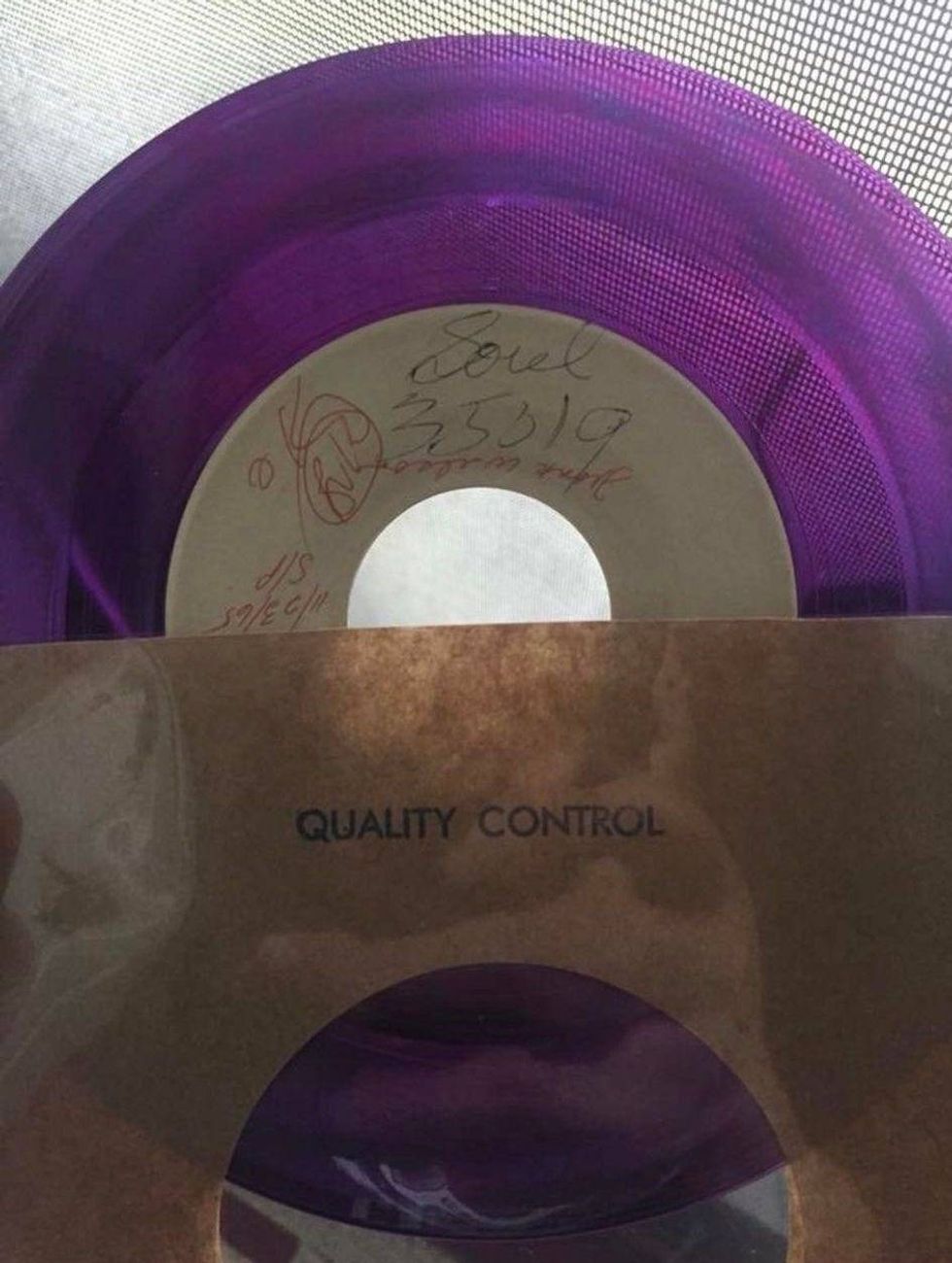 Purple vinyl copy of Frank Wilson