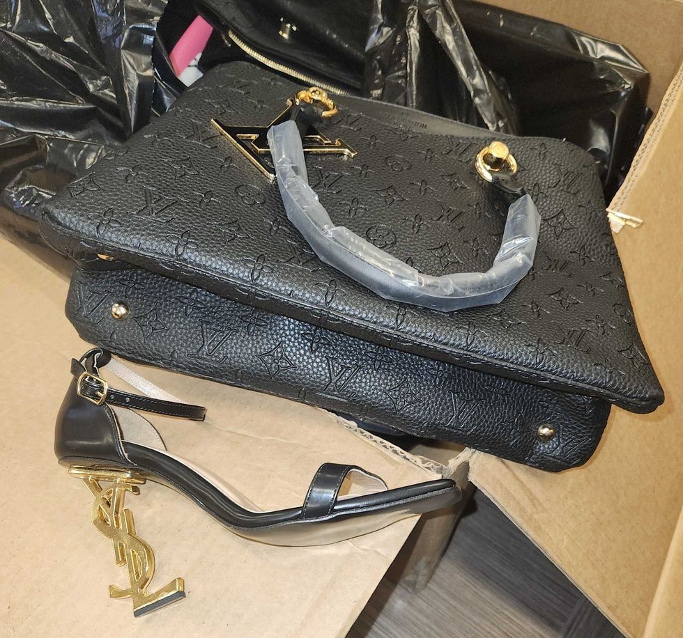purse on table