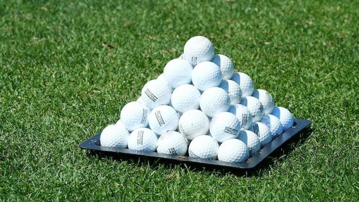 World’s largest golf ball pyramid constructed at Benbrook Lake Golf course in North Texas