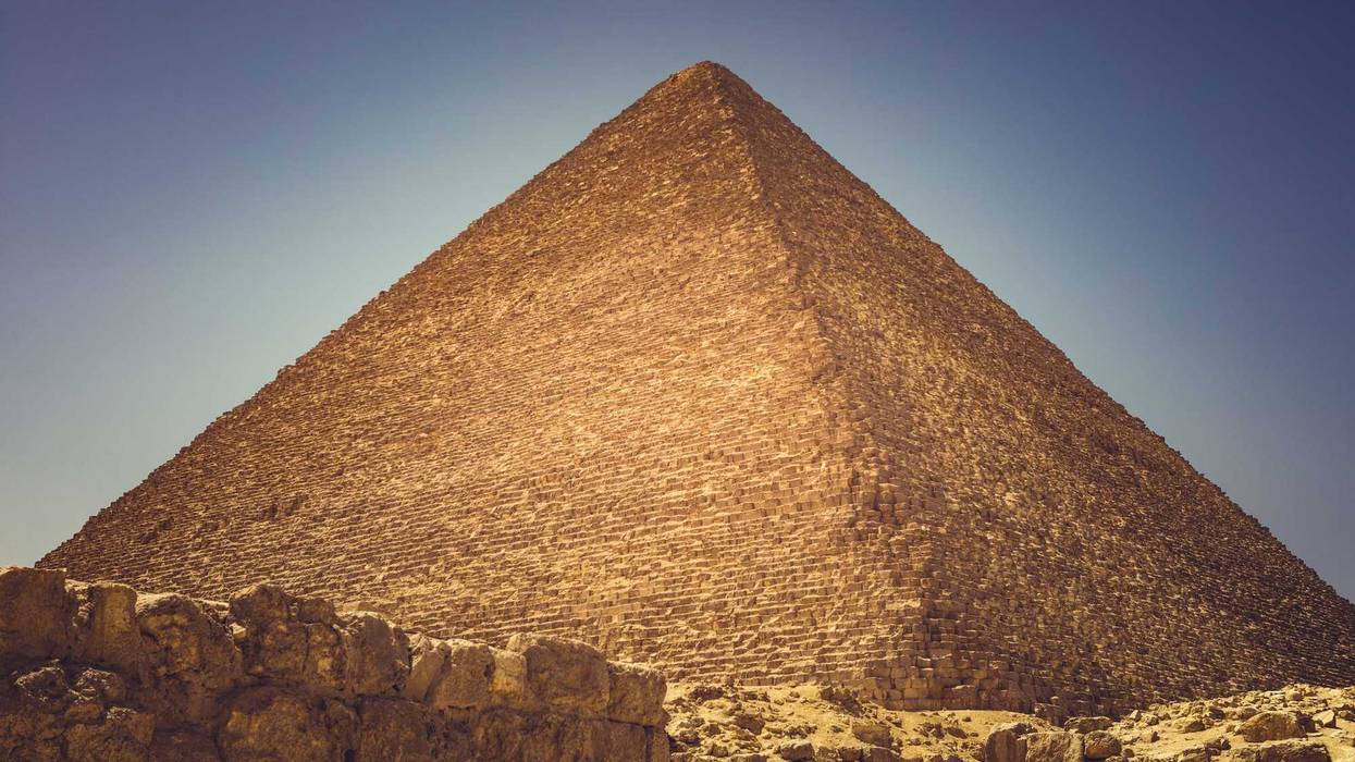 Pyramids of Giza in Cairo, Egypt.