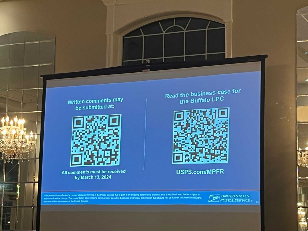 QR Code for public comment on USPS