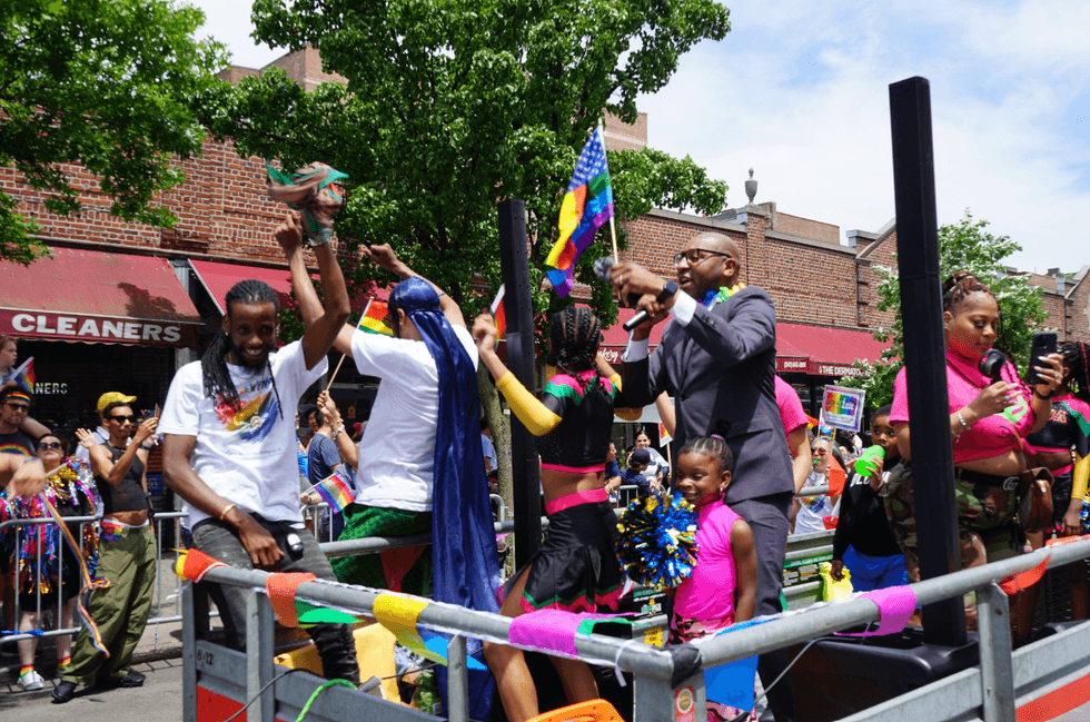 Queens Borough President Donovan Richards Jr. attends the 2024 New Queens Pride parade in Jackson Heights on June 2, 2024.