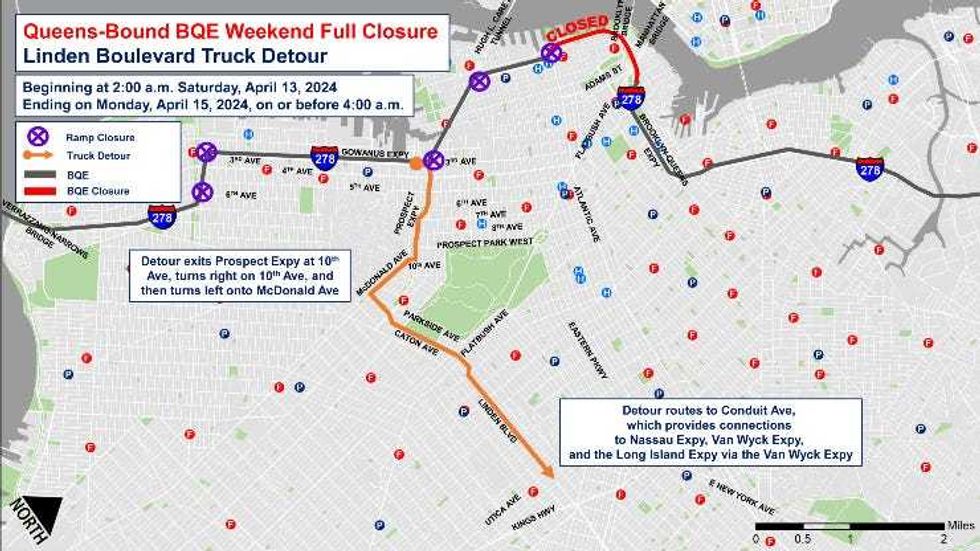 Queens-Bound Linden Boulevard Detour