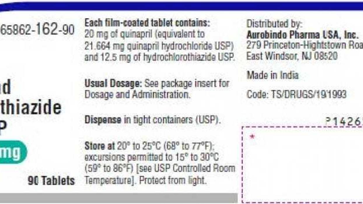Quinapril and Hydrochlorothiazide Tablets