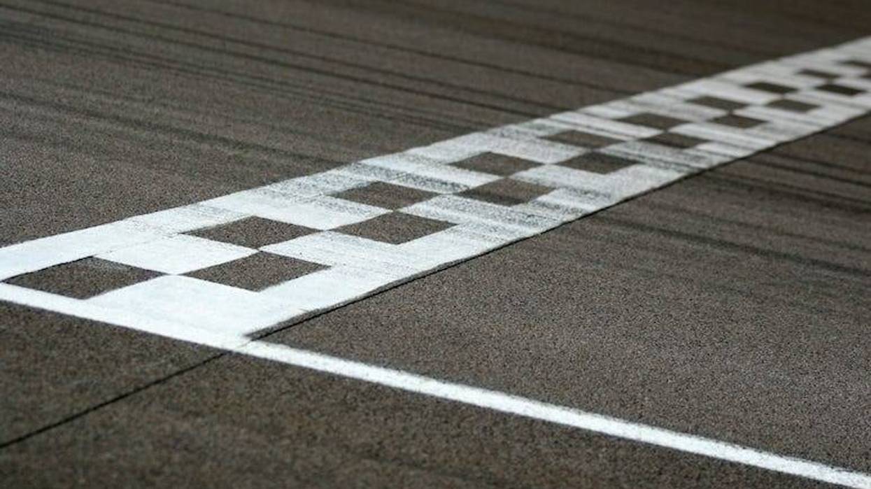 Race Track, Starting Line, Finishing Line, Tire Marks