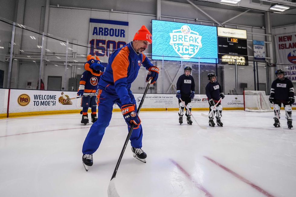 Radek Martinek shows off some skills.