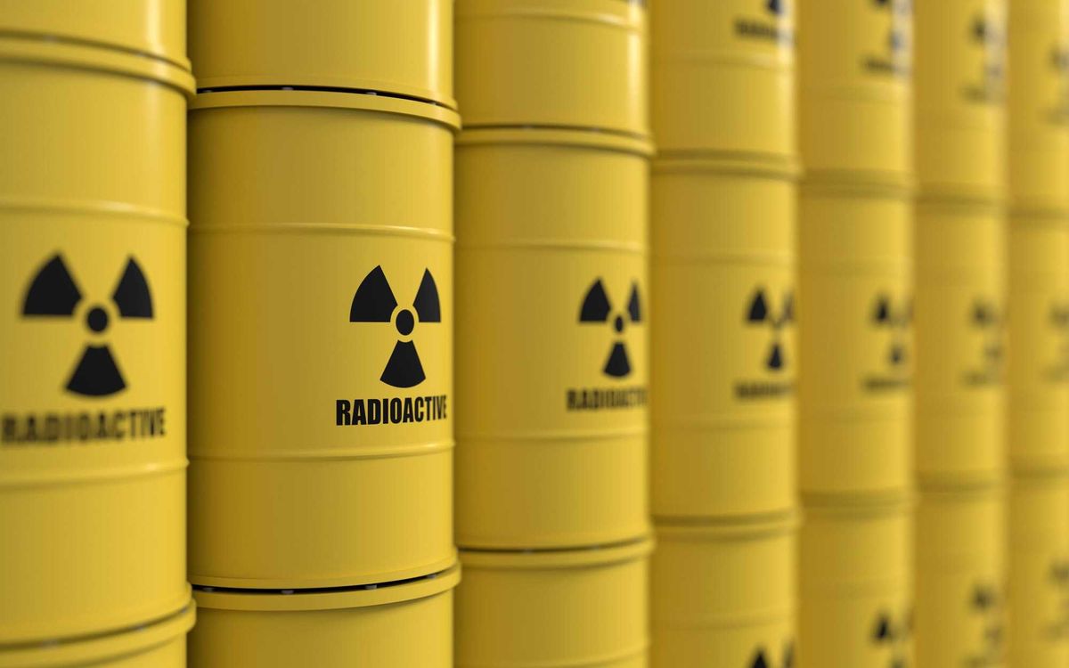 Radioactive material stock photo.