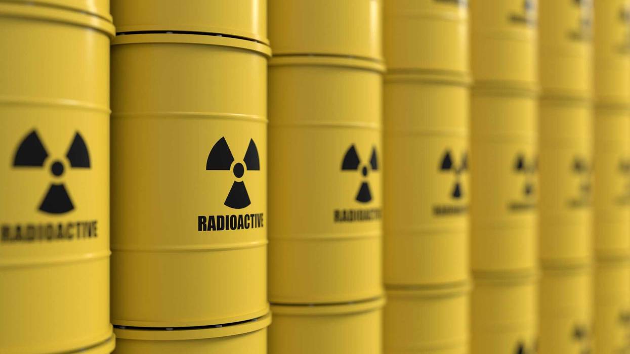 Radioactive material stock photo.