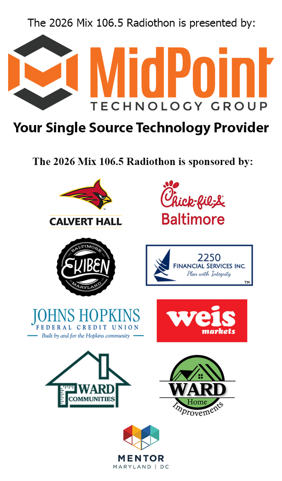 Radiothon 2026 sponsors