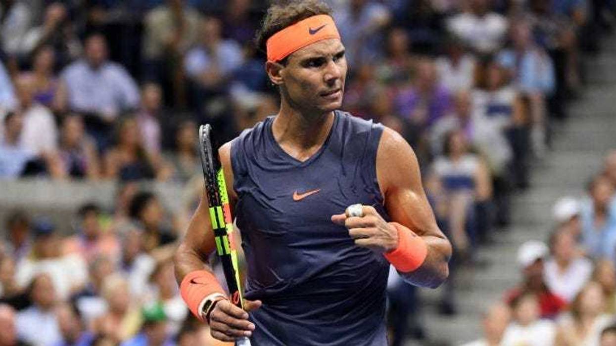 Rafael Nadal reacts after a point against Dominic Thiem in a U.S. Open quarterfinal match on Sept. 4, 2018, at USTA Billie Jean King National Tennis Center.