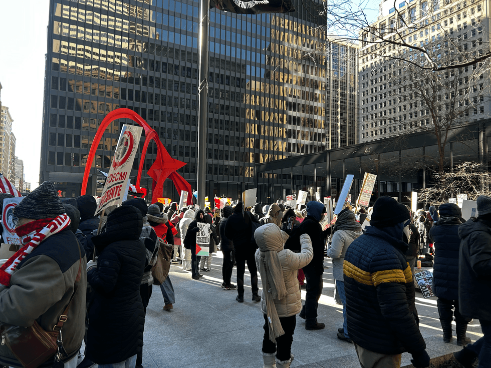 Rally at Federal Plaza