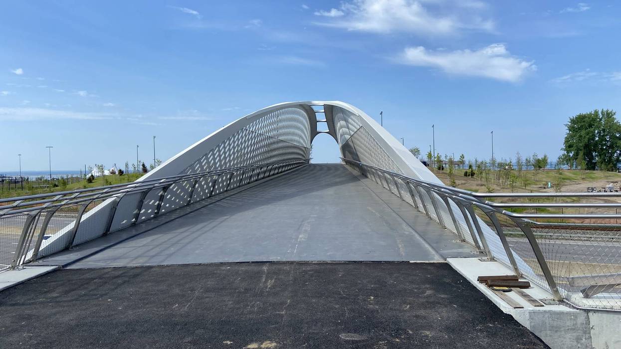 Ralph Wilson Centennial Park pedestrian bridge