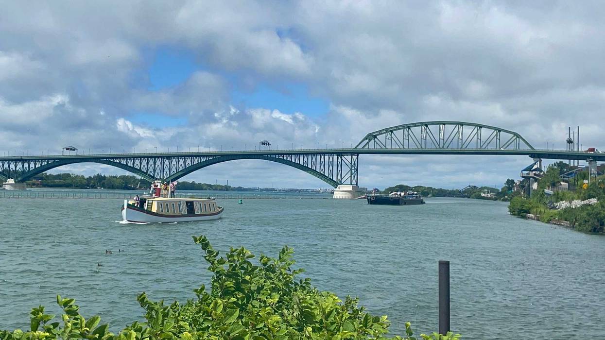 Ralph Wilson Park Pedestrian Bridge barge