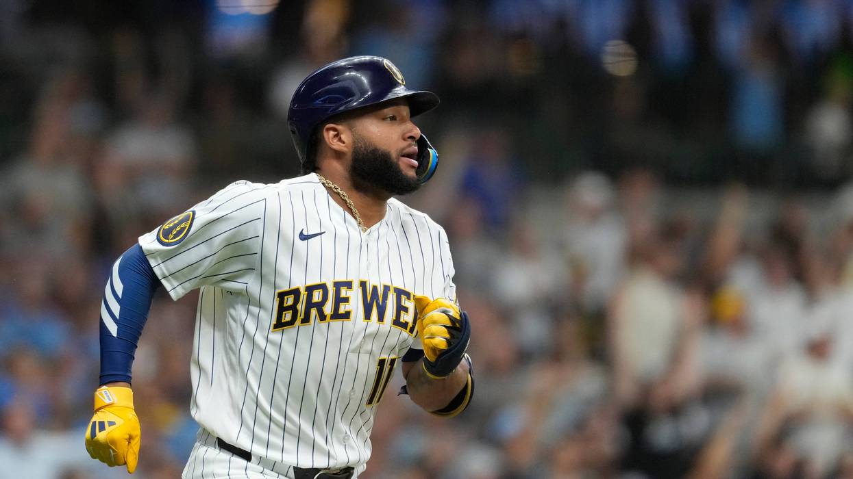 Rangers Brewers Baseball 41
