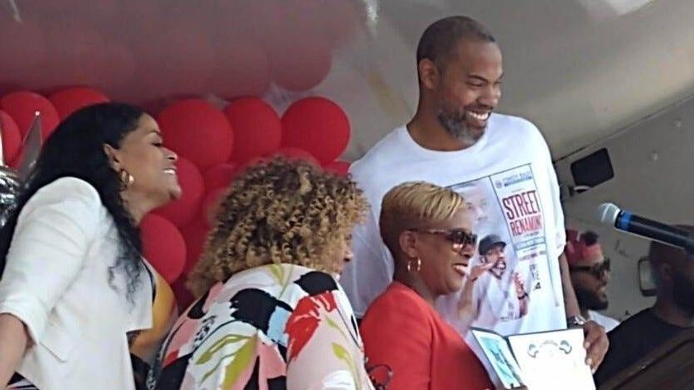Rasheed Wallace poses for a photograph