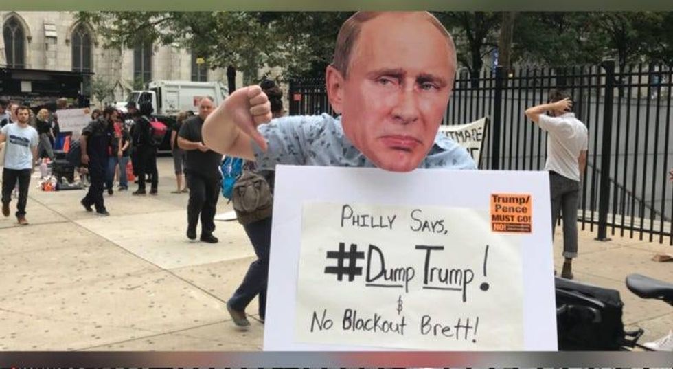 READ: Protesters swarm Convention Center ahead of Trump's speech