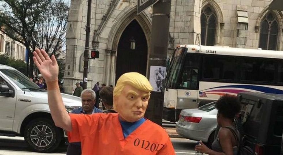 READ: Protesters swarm Convention Center ahead of Trump's speech