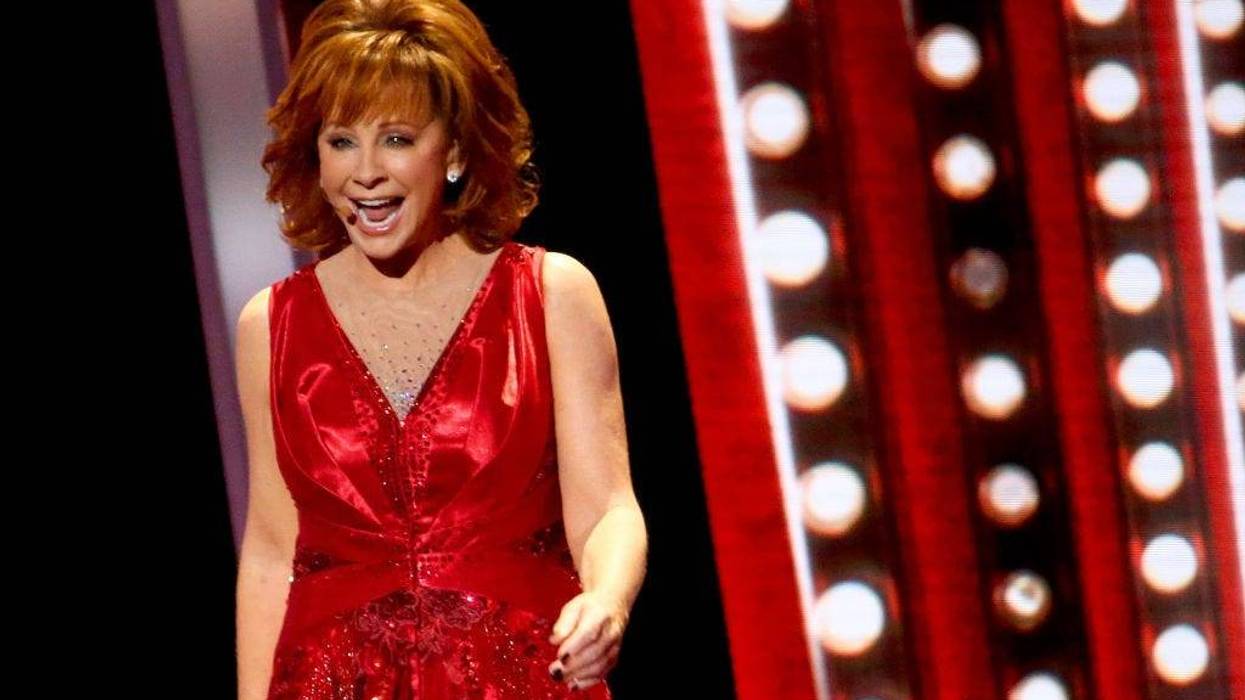 Reba McEntire performs on stage