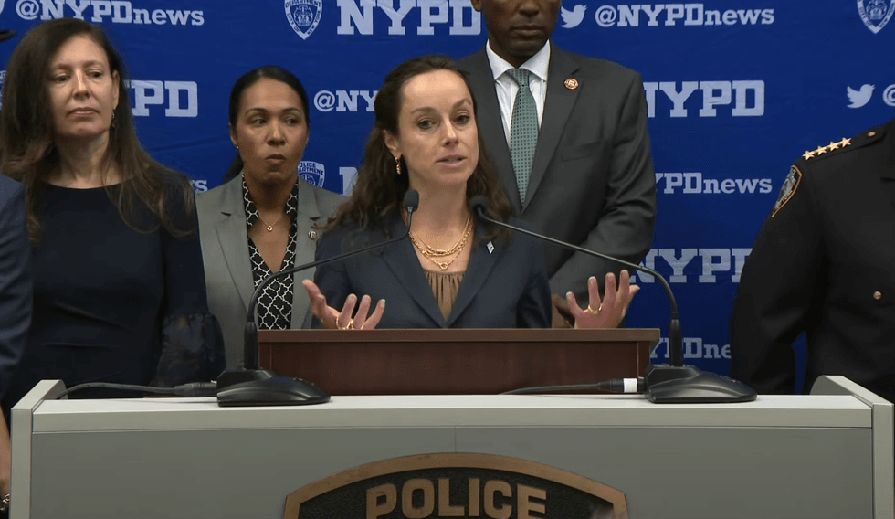 Rebecca Weiner, NYPD deputy commissioner of intelligence and counterterrorism, speaks during Wednesday