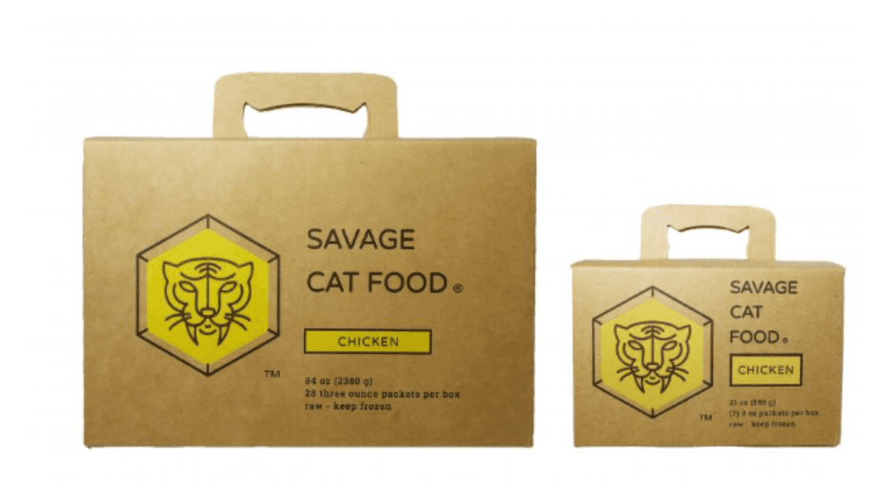 Recalled Savage Cat food