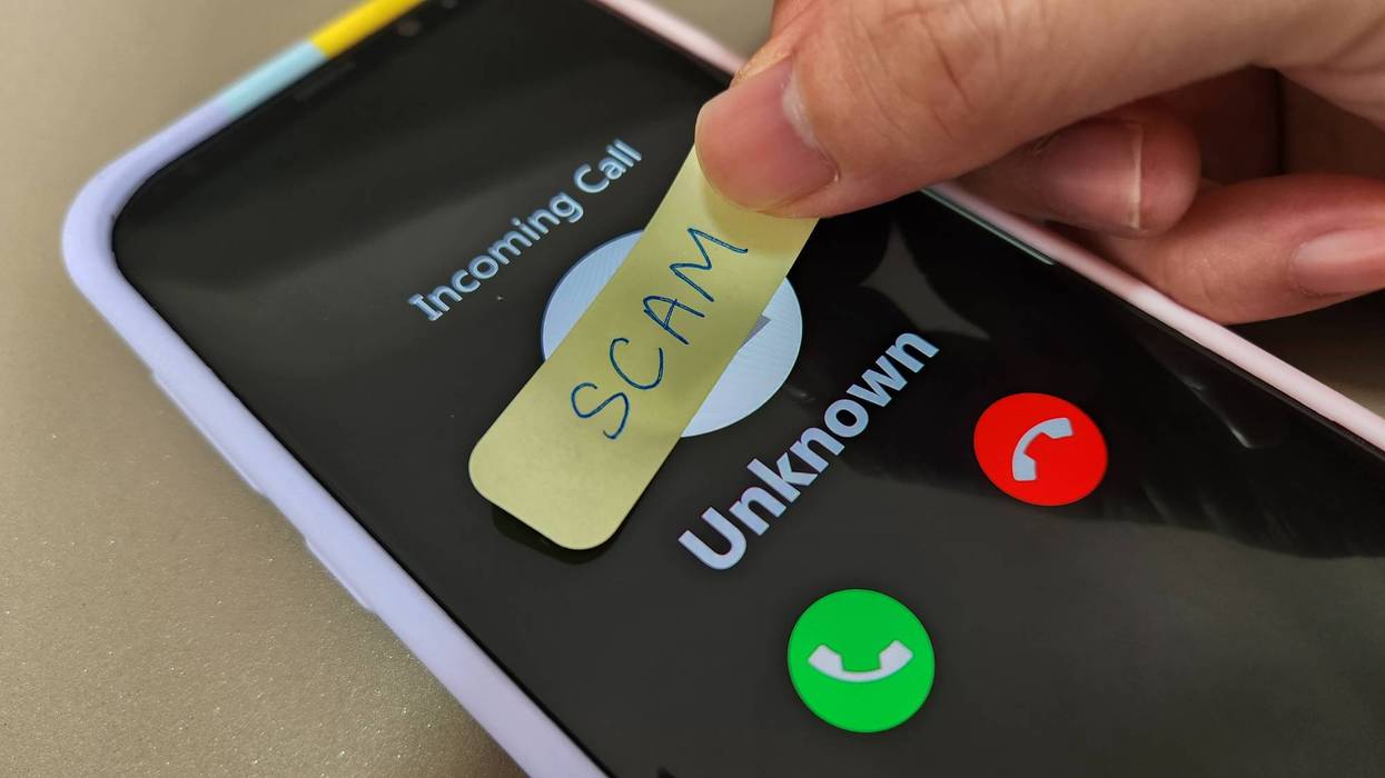 Receiving a scam phone call