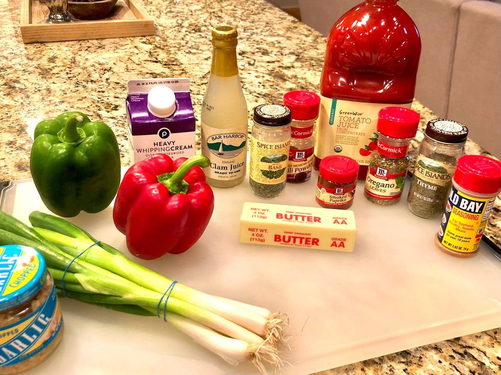 Recipe: Shrimp & Smoked Cheddar Grits with Tasso Gravy and Andouille Sausage