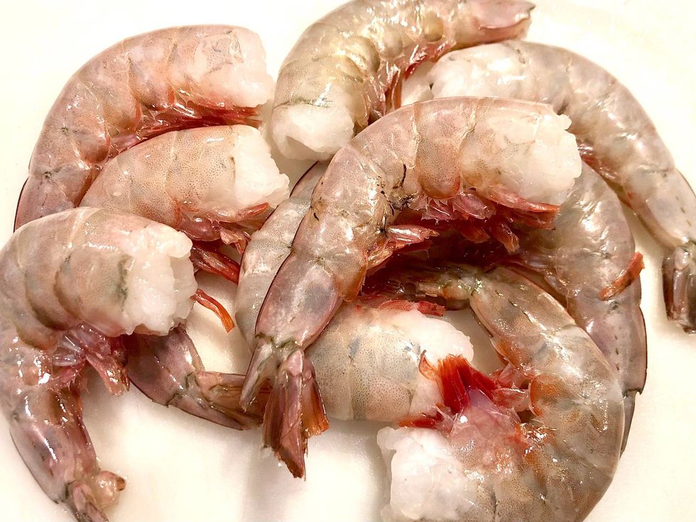 Recipe: Shrimp & Smoked Cheddar Grits with Tasso Gravy and Andouille Sausage