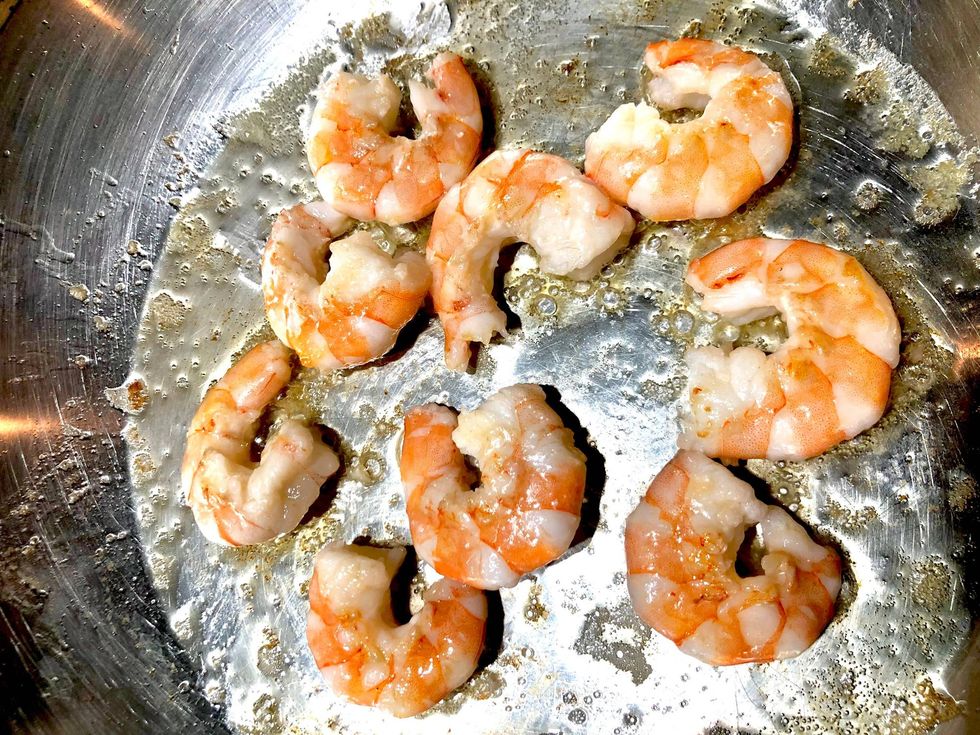 Recipe: Shrimp & Smoked Cheddar Grits with Tasso Gravy and Andouille Sausage