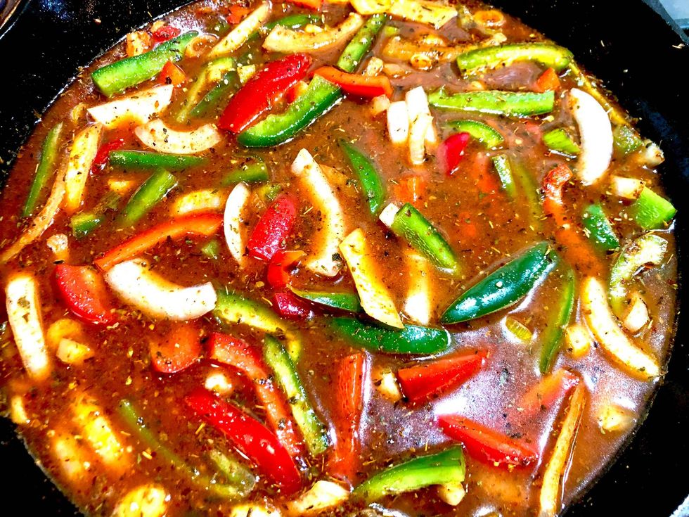 Recipe: Shrimp & Smoked Cheddar Grits with Tasso Gravy and Andouille Sausage