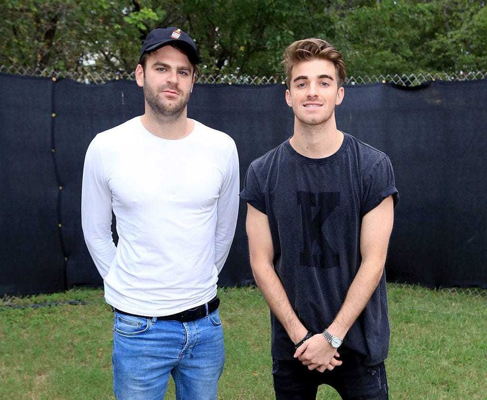 Recording artists Alex Pall (L) and Andrew Taggart of The Chainsmokers