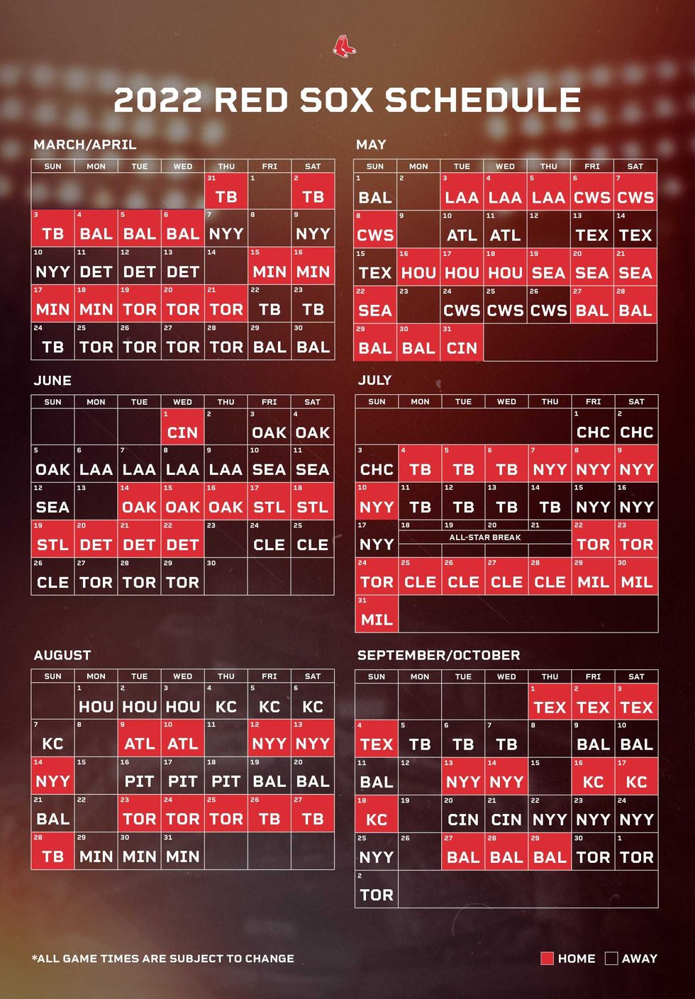Red Sox schedule