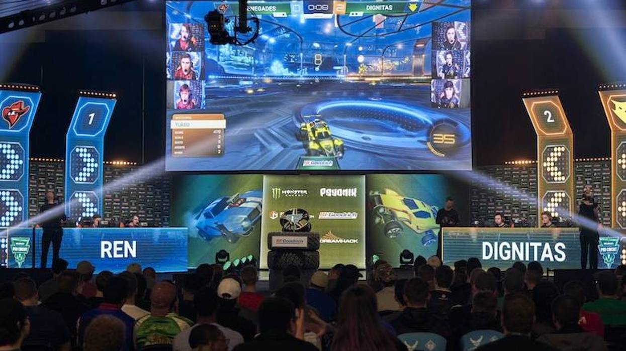 REN and Dignitas compete in Rocket League during DreamHack at Kay Bailey Hutchison Convention Center on May 31, 2019 in Dallas, Texas