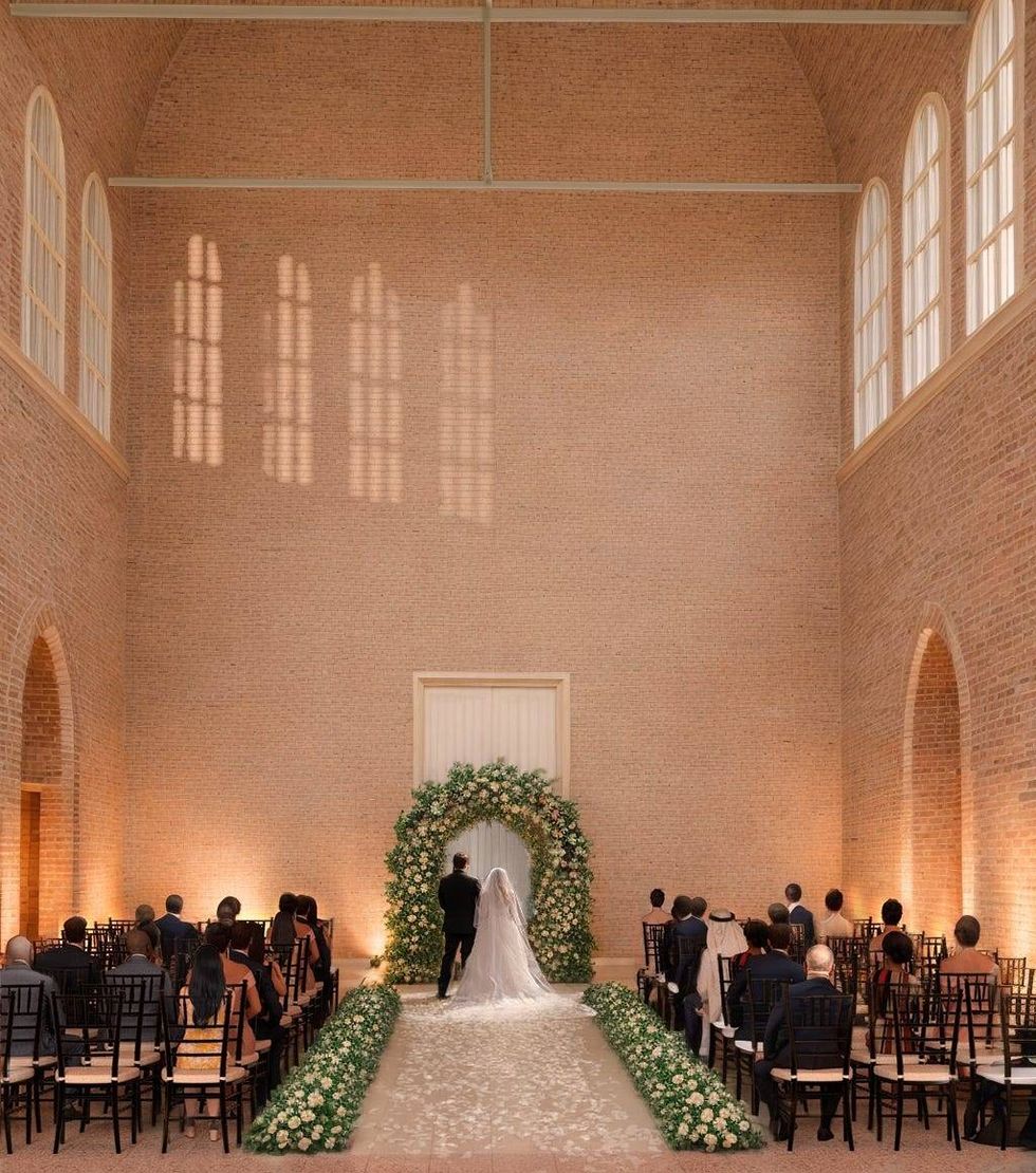 Rendering of a wedding in the Penn Museum