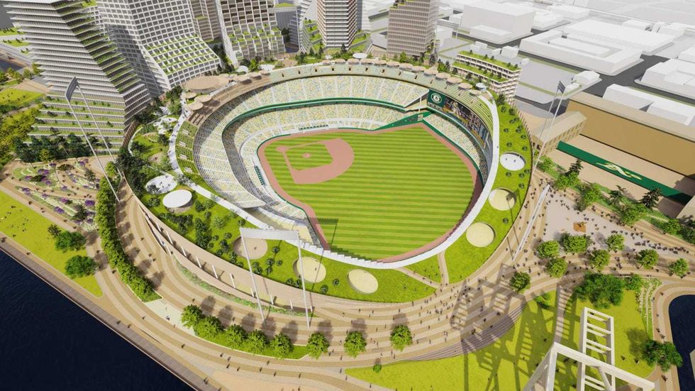 Rendering of Howard Terminal Stadium
