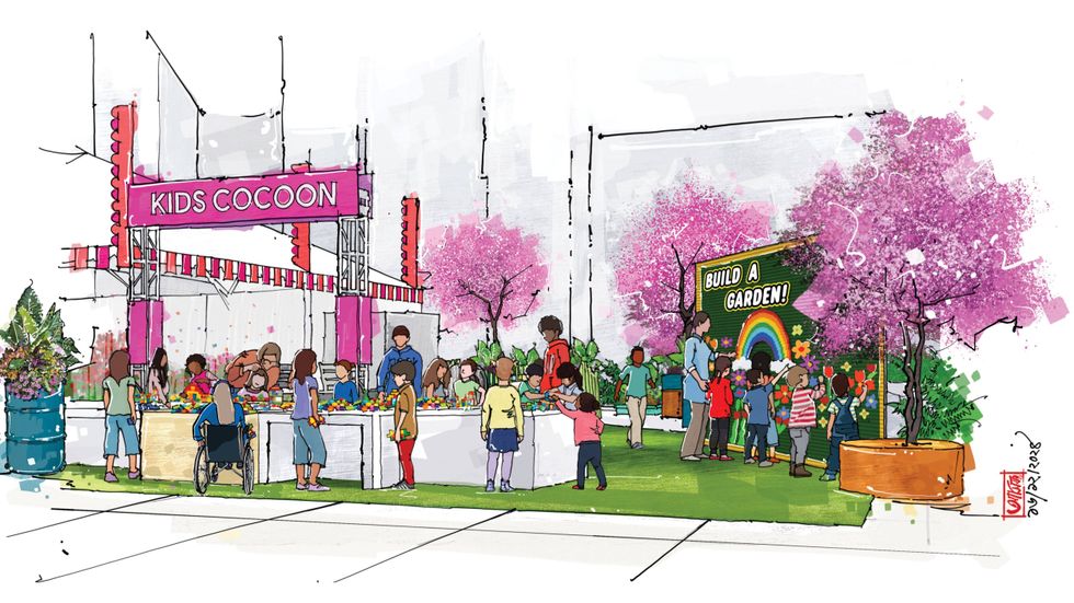 Rendering of Kids Cocoon at 2025 Philadelphia Flower Show