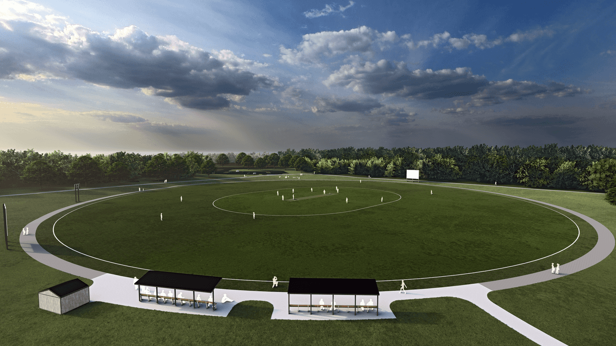 Rendering of new cricket pitch in Troy