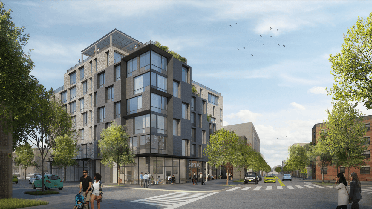 Rendering of new Rise building going up in Brownsville, Brooklyn.