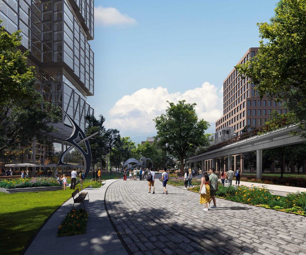 rendering of plaza for United Center