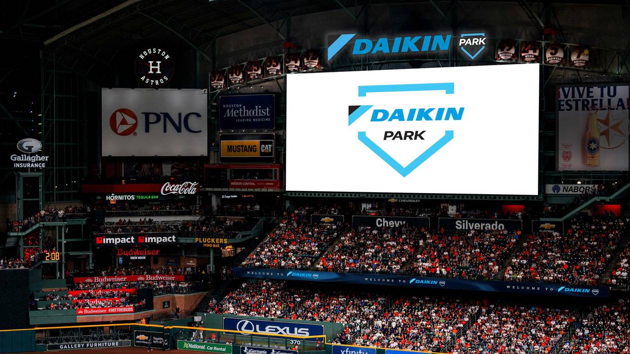 Rendering of the new-look Daikin Park naming rights for the Houston Astros' stadium