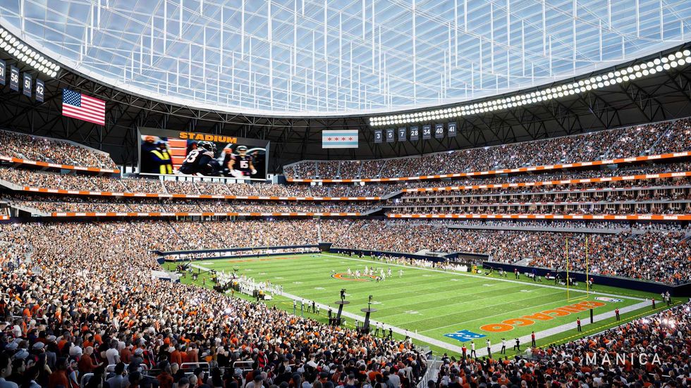 Rendering of the proposed new Chicago Bears stadium