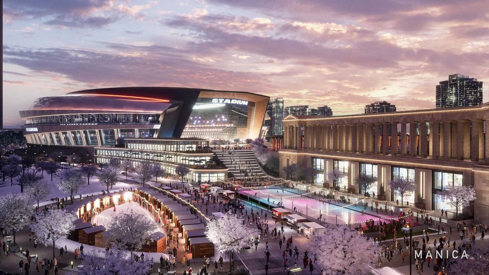 Rendering of the proposed new Chicago Bears stadium