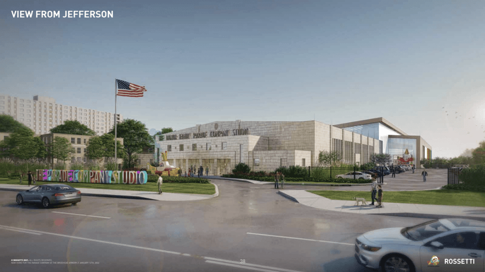 Renderings of new Parade Company HQ