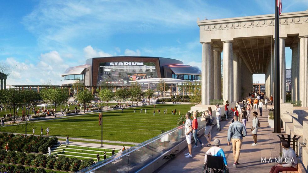 Renderings of the Chicago Bears new stadium proposal