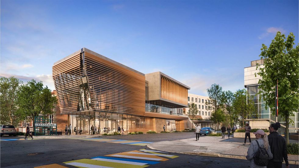 Renderings of the new performing arts center, campus at BET