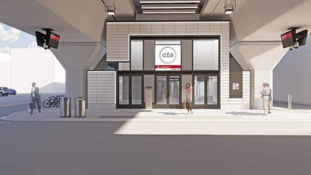 Rending of new CTA Lawrence station in Uptown