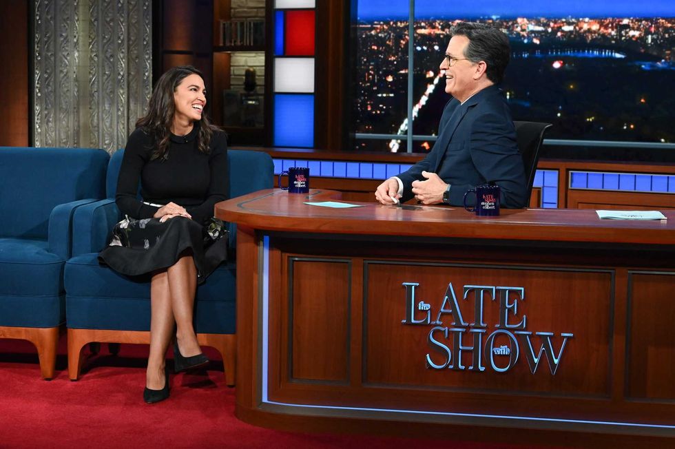 Rep. Alexandria Ocasio-Cortez on "The Late Show with Stephen Colbert" on June 28, 2022.