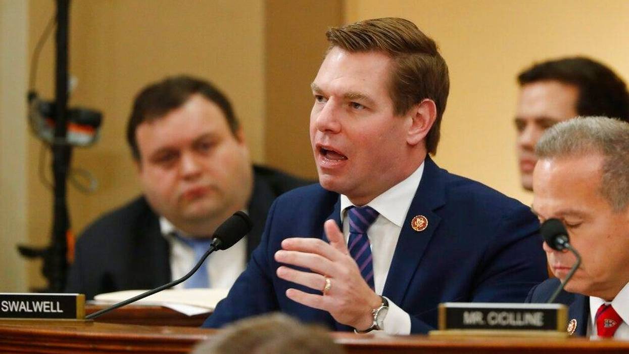 Rep. Eric Swalwell, D-Calf., speaks during a House Judiciary Committee markup of the articles of impeachment against President Donald Trump, Thursday, Dec. 12, 2019, on Capitol Hill in Washington.