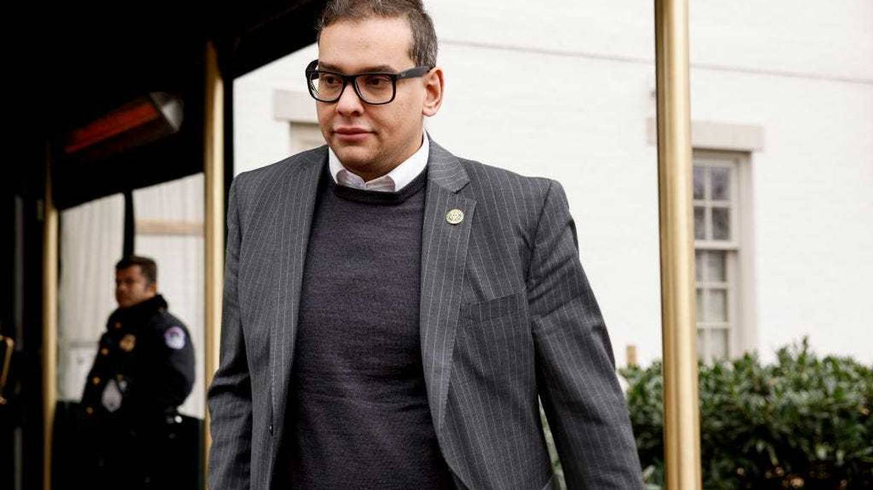 Rep. George Santos (R-NY) leaves a GOP caucus meeting on Capitol Hill on January 25, 2023 in Washington, DC. Following the caucus meeting House Republican Leadership held a news conference at the RNC headquarters to discuss new committees for the 118th Congress including investigating the FBI and origins of Covid-19. (Photo by Anna Moneymaker/Getty Images)