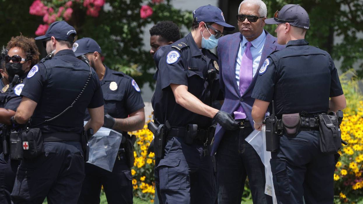 Rep. Hank Johnson is arrested by U.S. Capitol Police during a “Brothers Day of Action on Capitol Hill” protest.